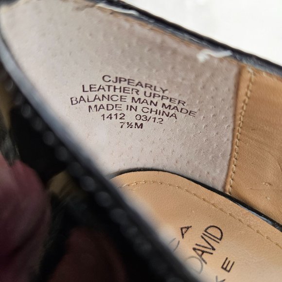 Circa Joan & David Luxe Shoes Womens 7.5 M Black Shiny Platform Stiletto Heels - Picture 7 of 8